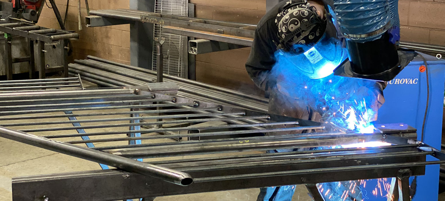 welding a new metal railing